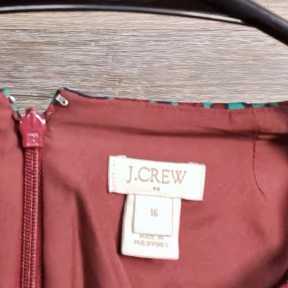 J. Crew Navy and Red Floral Midi Dress - Picture 2 of 12